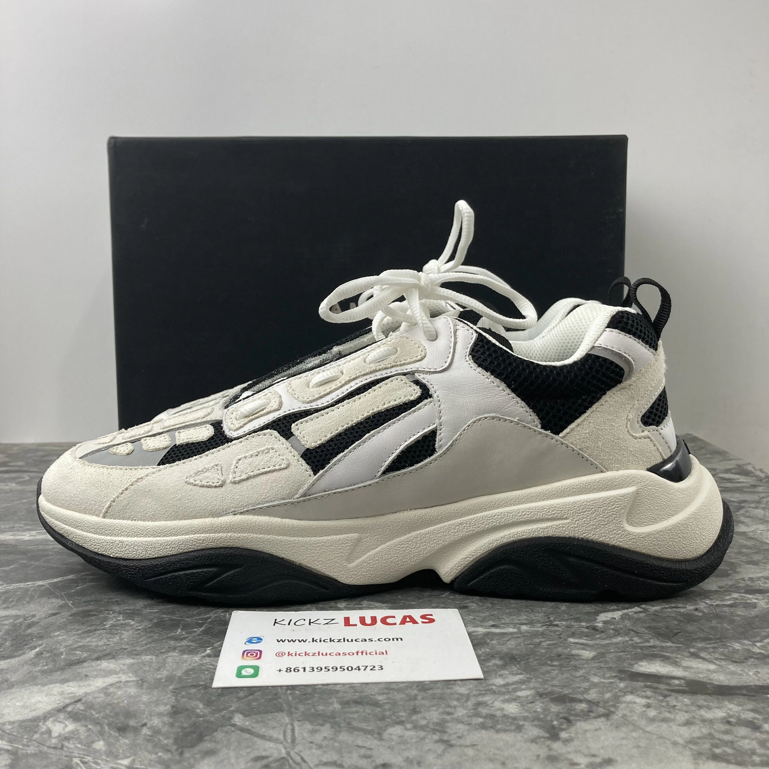 ZipUp A*miri Bone Runner White Black MFS001- 7048