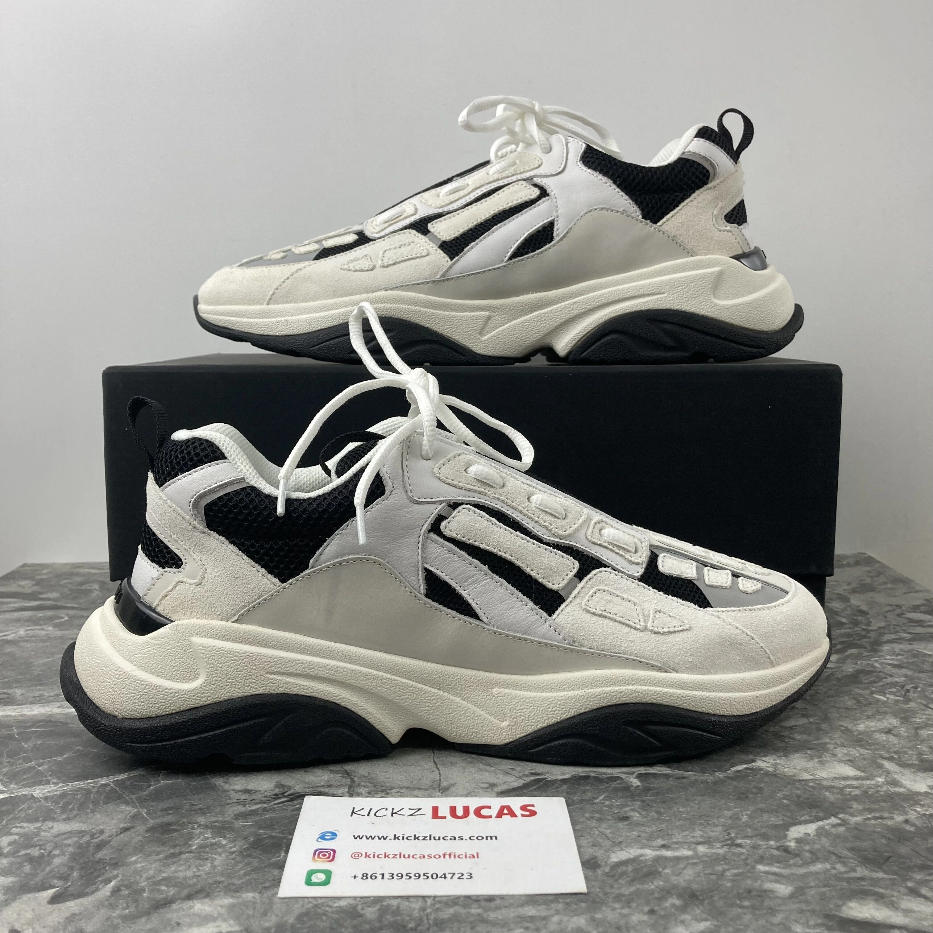 ZipUp A*miri Bone Runner White Black MFS001- 7048
