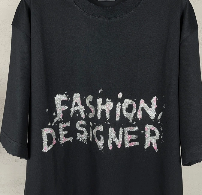 B*alenciag T-shirt Top Quality KOF 20250420- Stretchable 9816