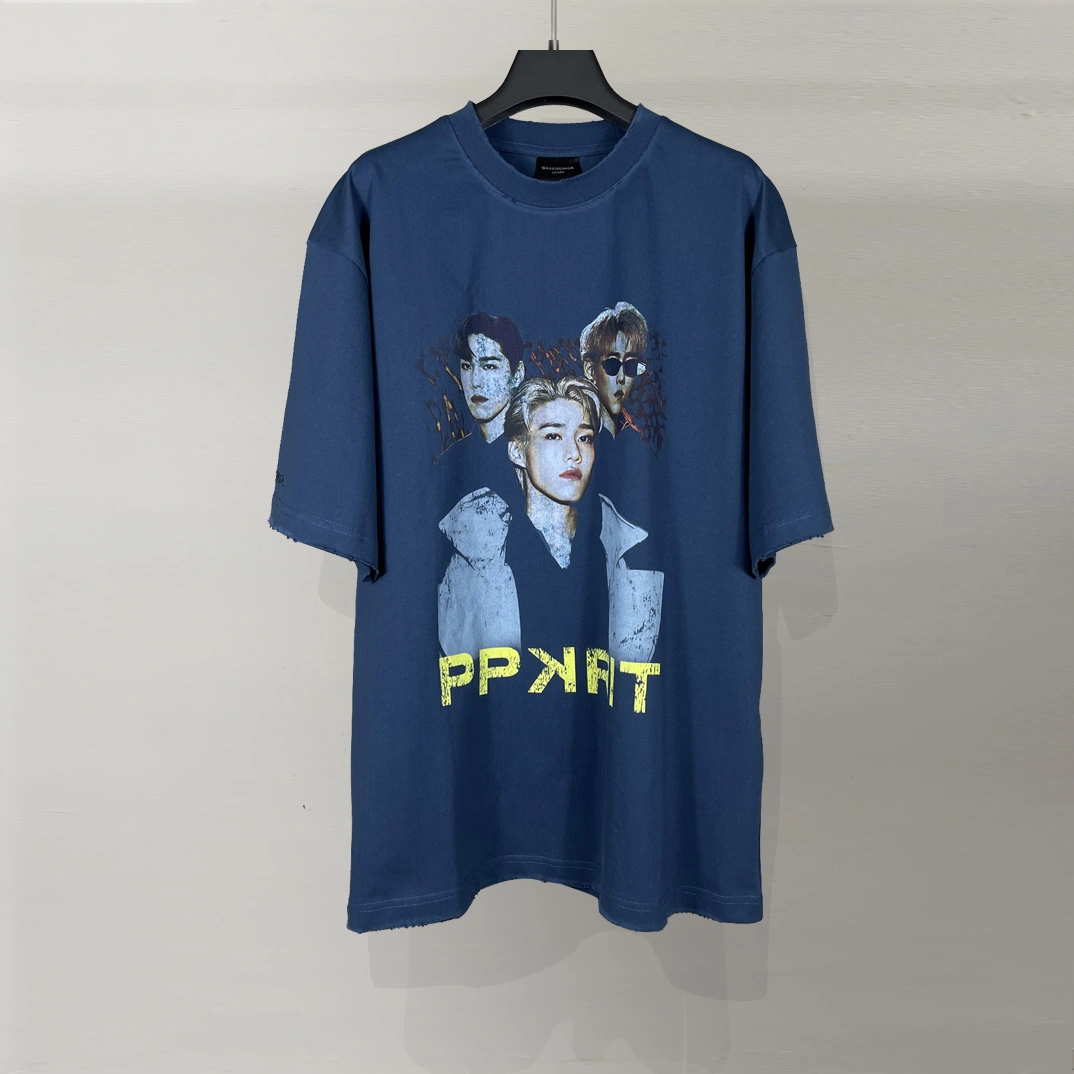 B*alenciag T-shirt Top Quality KOF 20250420- ComfortFit 9804