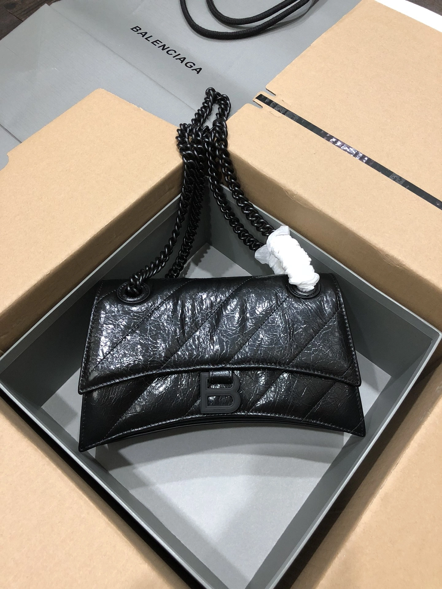 WrinkleFree B*alenciaga Crossbody bag Top Quality HT 20231017-91 25*15*9.5 cm 9068