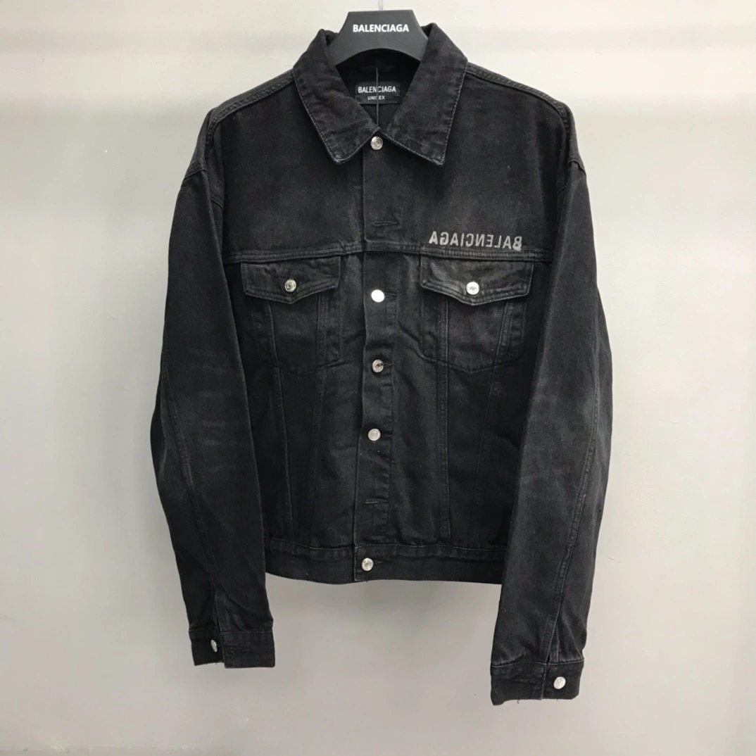 SmoothTexture B*alenciaga Denim jacket Top Quality DSX 20231009- 10700