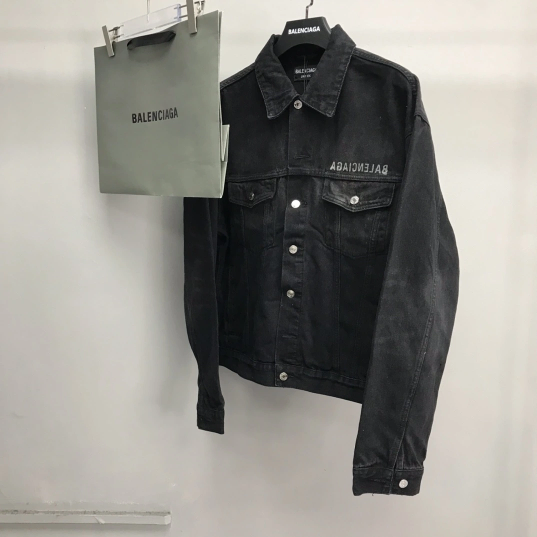SmoothTexture B*alenciaga Denim jacket Top Quality DSX 20231009- 10700