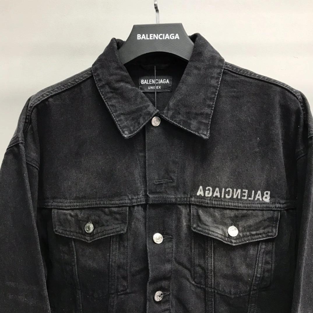 SmoothTexture B*alenciaga Denim jacket Top Quality DSX 20231009- 10700