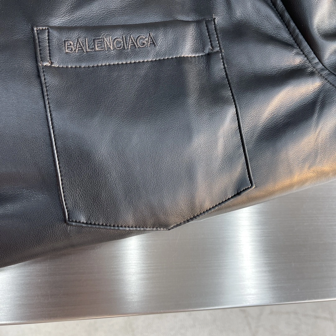 SunProtective B*alenciaga Leather Jacket Top Quality D17 20231107- 10594