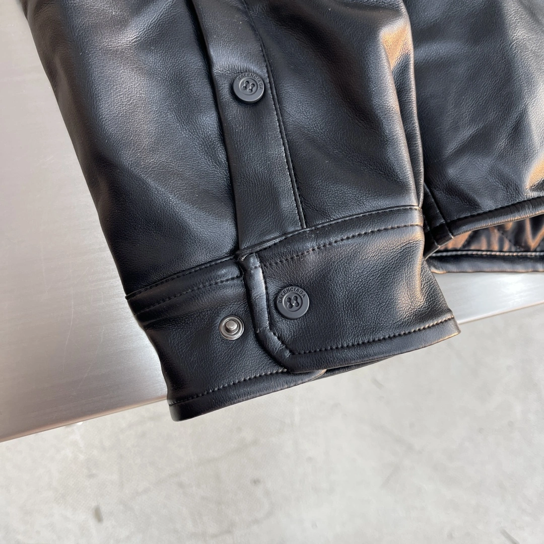 SunProtective B*alenciaga Leather Jacket Top Quality D17 20231107- 10594