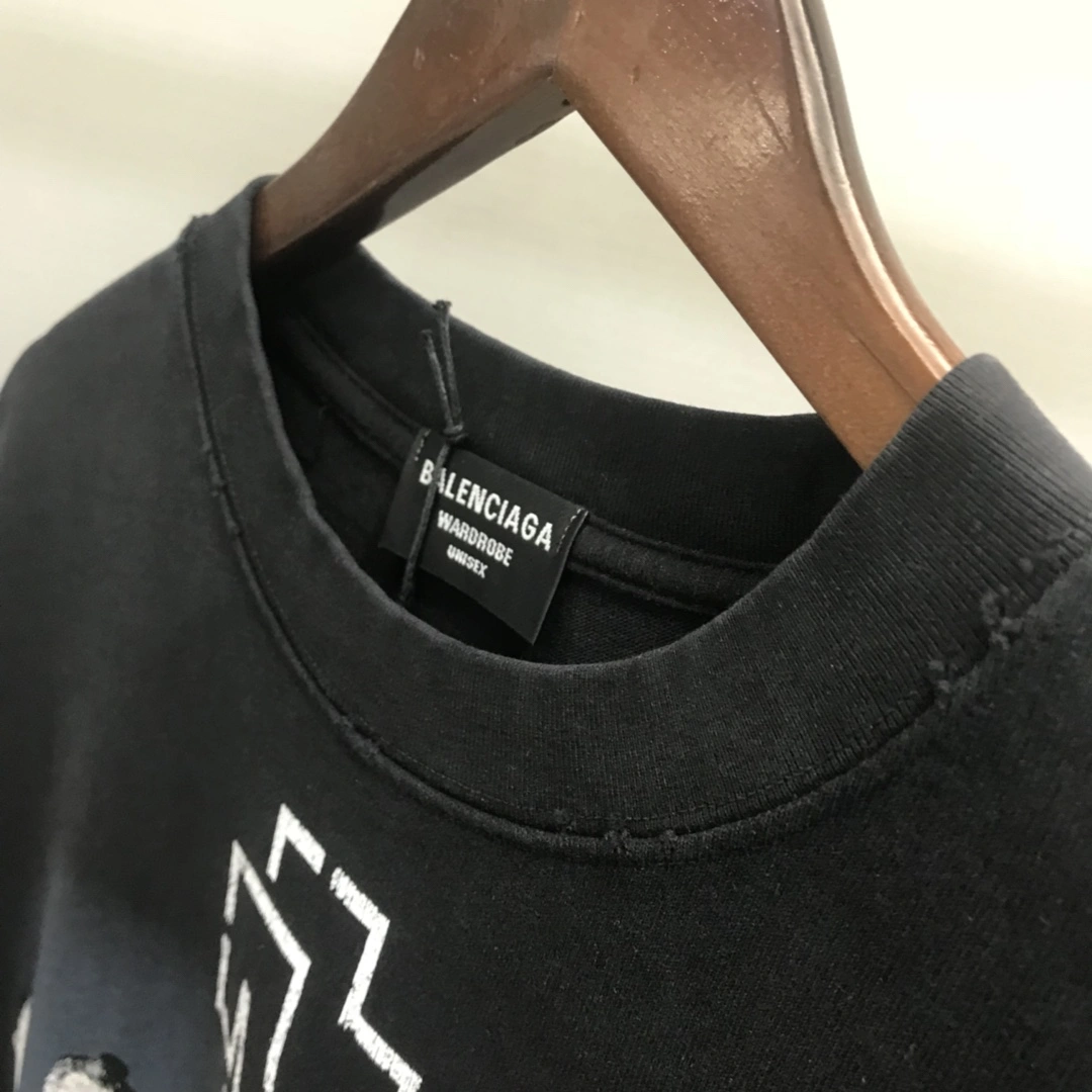 B*alenciaga T-shirt Top Quality DSX 20230616- Packable 11249