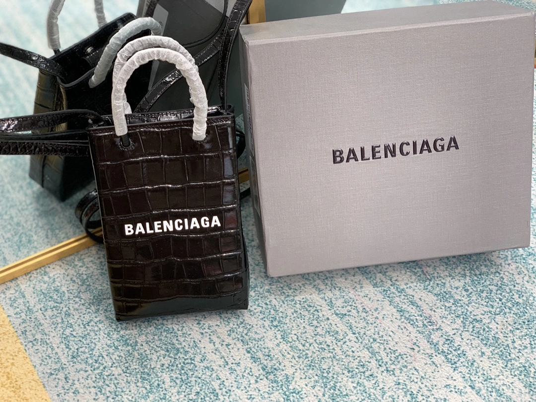 B*alenciaga Top Bag 18*4.5*12cm Thermal 9086