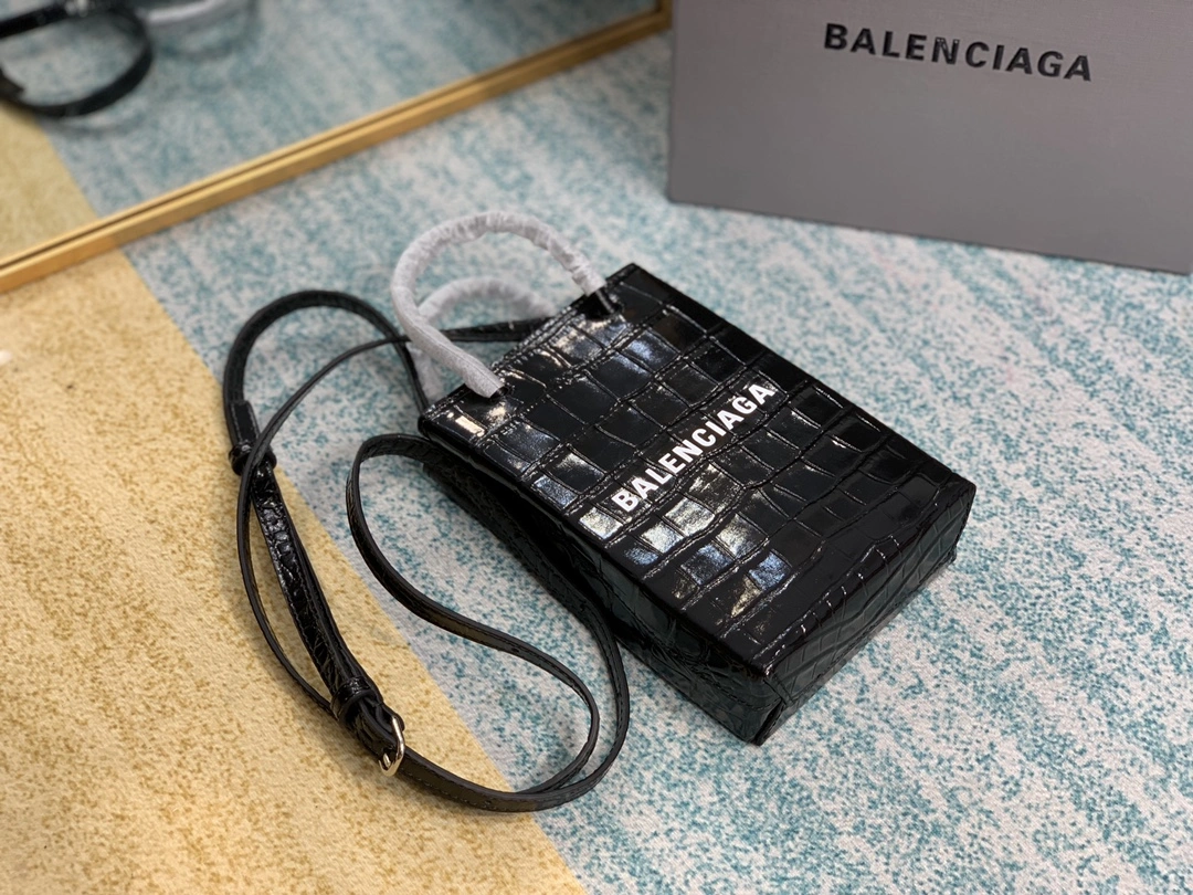B*alenciaga Top Bag 18*4.5*12cm Thermal 9086