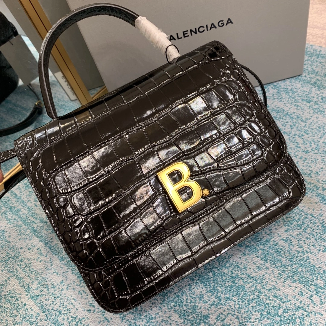 B*alenciaga Top Bag 22*10*17cm Bright 9108