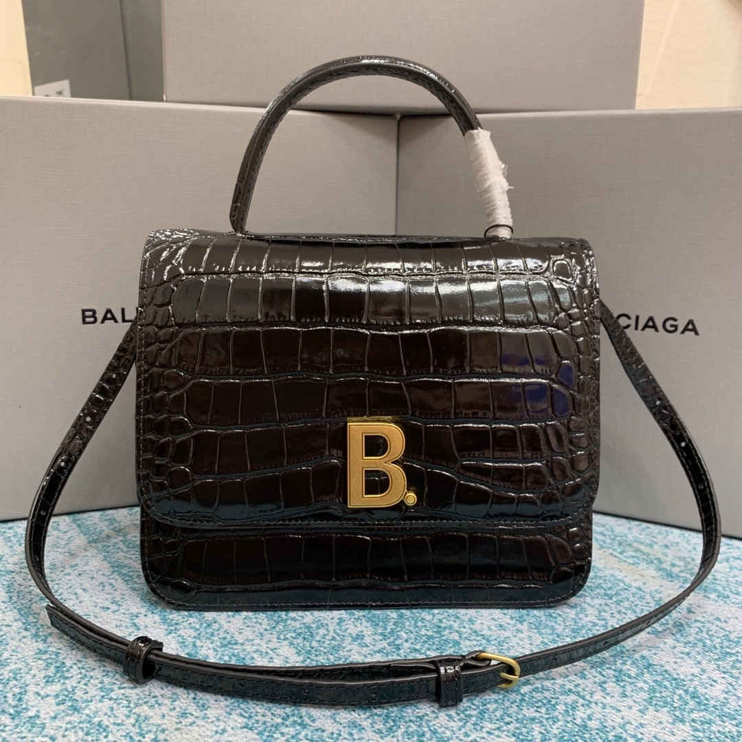 B*alenciaga Top Bag 22*10*17cm Bright 9108