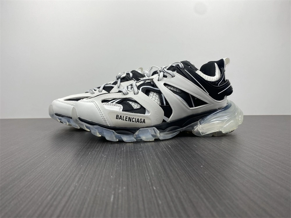 Unique B*alenciaga Track Clear Sole White Black 647741W3BZ 4599