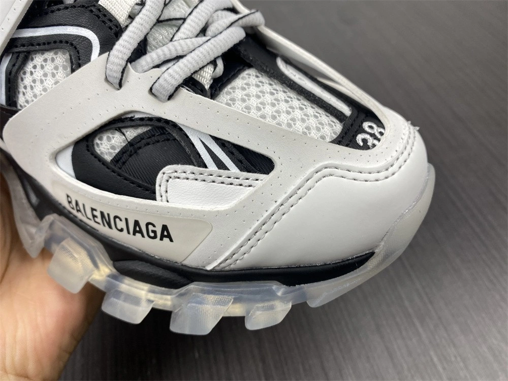 Unique B*alenciaga Track Clear Sole White Black 647741W3BZ 4599