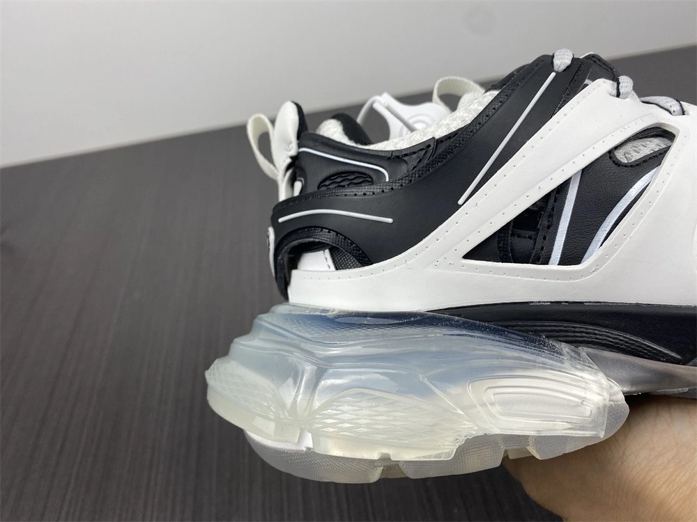 Unique B*alenciaga Track Clear Sole White Black 647741W3BZ 4599