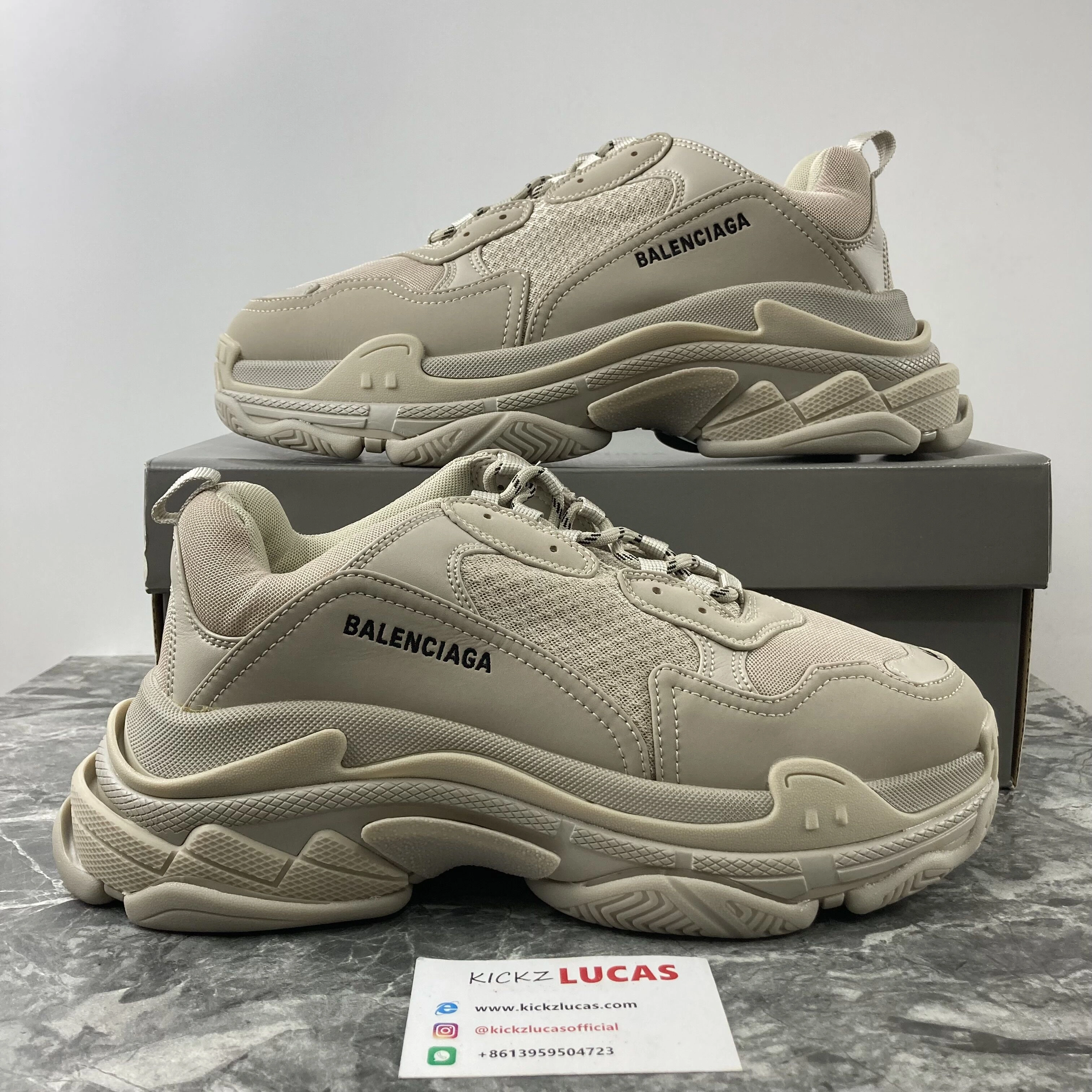 Compact B*alenciaga Triple S Beige 524039W2FW 4595