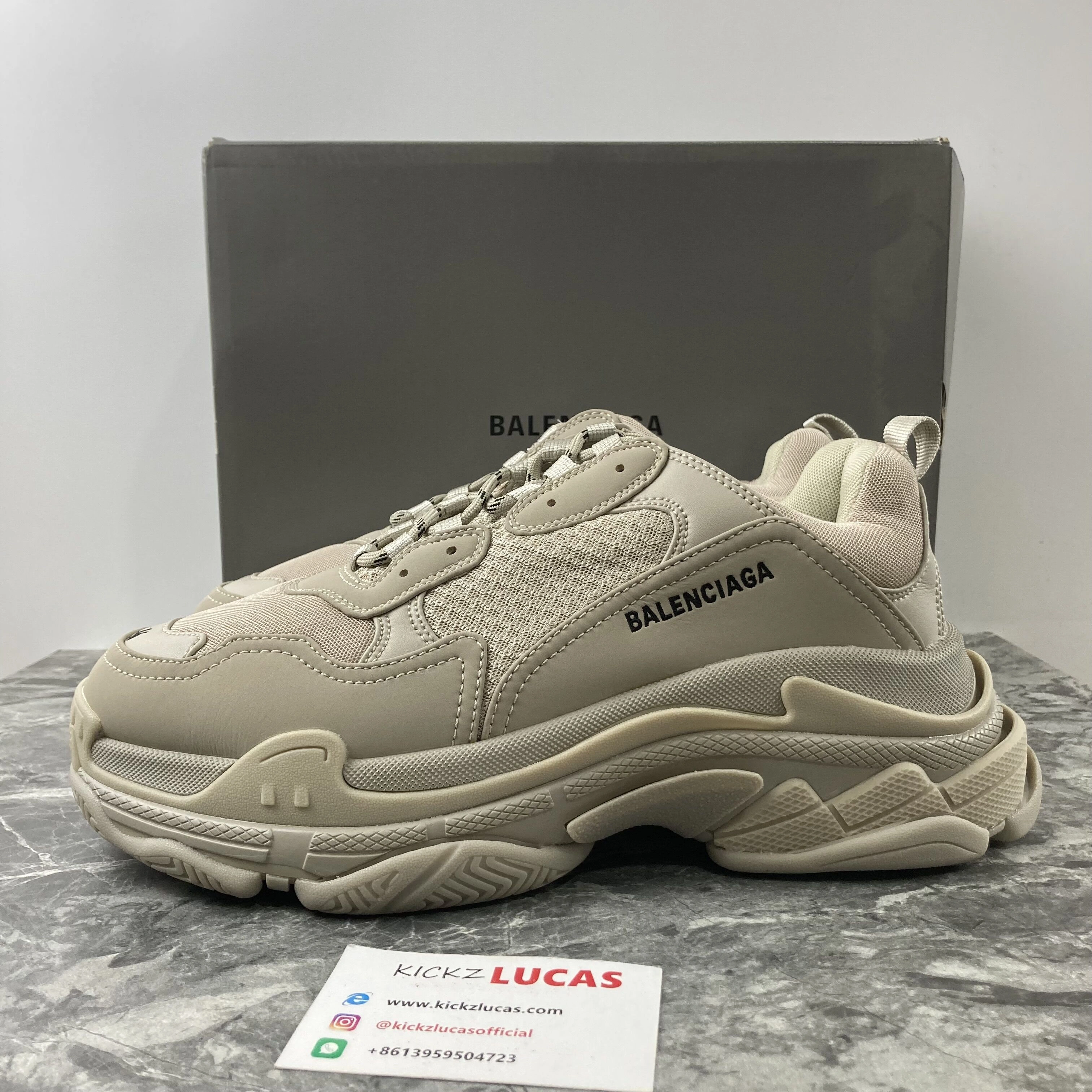 Compact B*alenciaga Triple S Beige 524039W2FW 4595