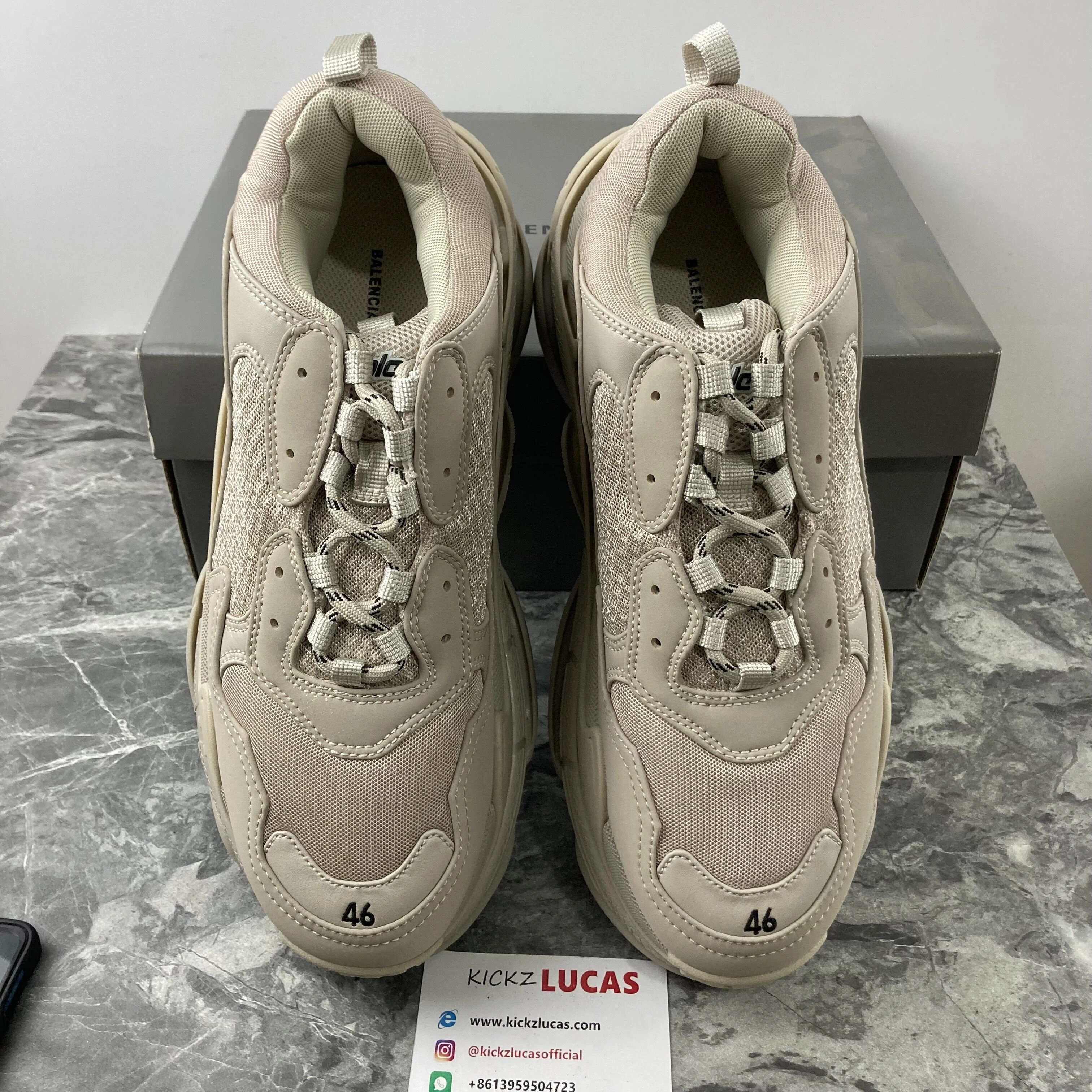 Compact B*alenciaga Triple S Beige 524039W2FW 4595