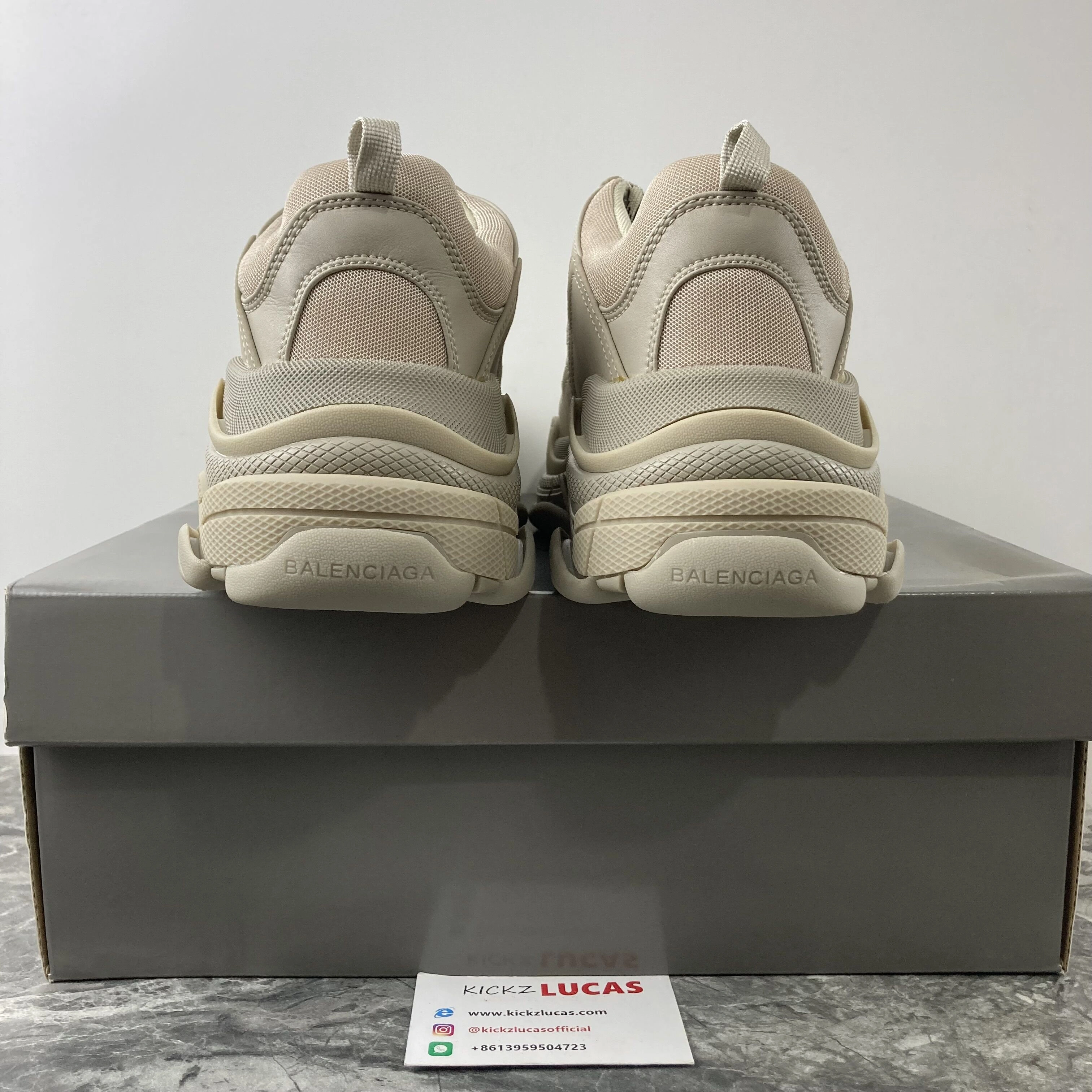 Compact B*alenciaga Triple S Beige 524039W2FW 4595