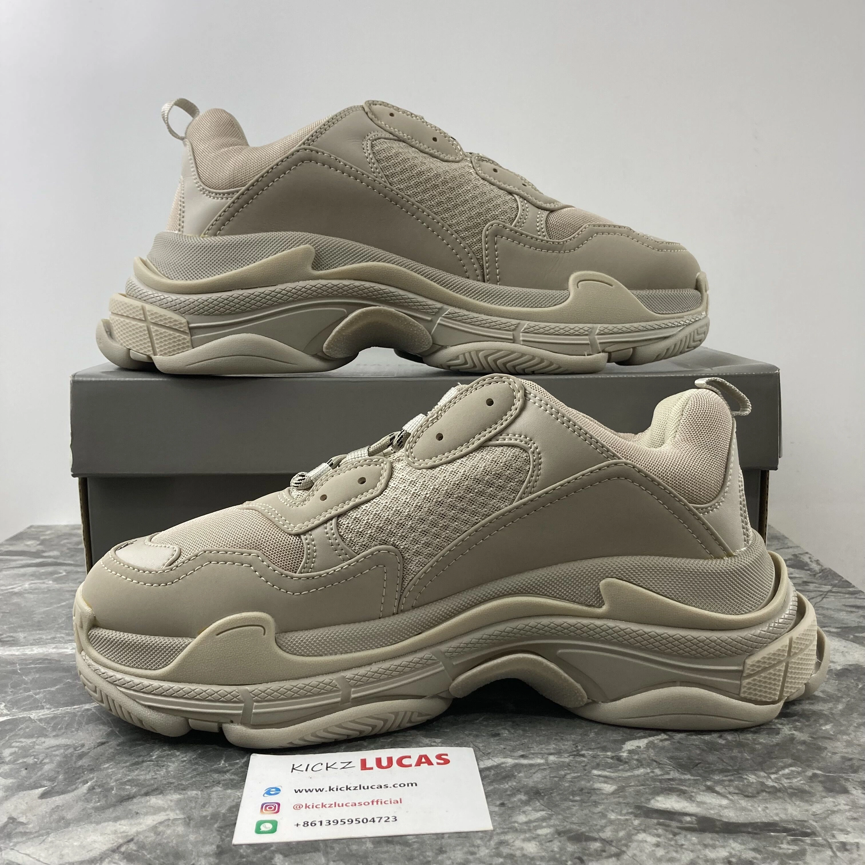 Compact B*alenciaga Triple S Beige 524039W2FW 4595