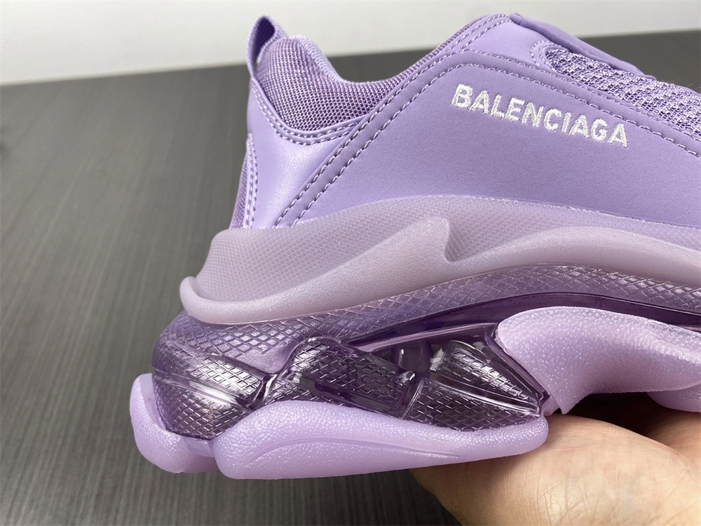 B*alenciaga Triple S Clear Sole Purple 544351W2GA Sporty 4596