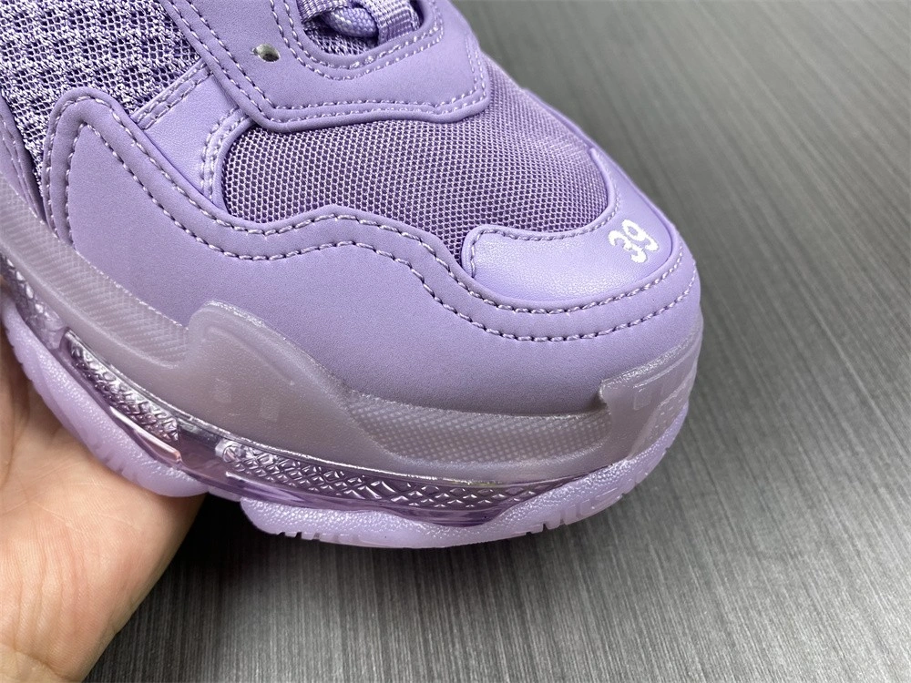 B*alenciaga Triple S Clear Sole Purple 544351W2GA Sporty 4596