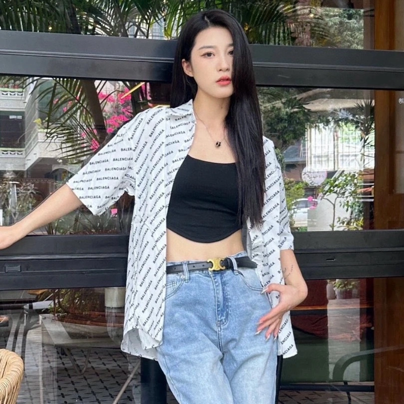 Colorful B*alenciaga shirt Top Quality D17 20240518- 10424