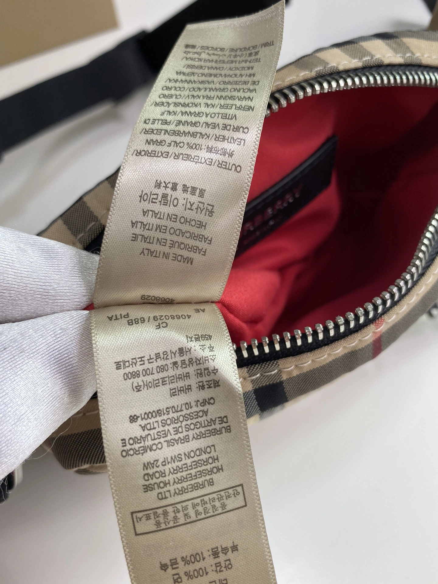 B*urberry Bag Top Quality 18.5*3.7*12.5cm Bright 9366