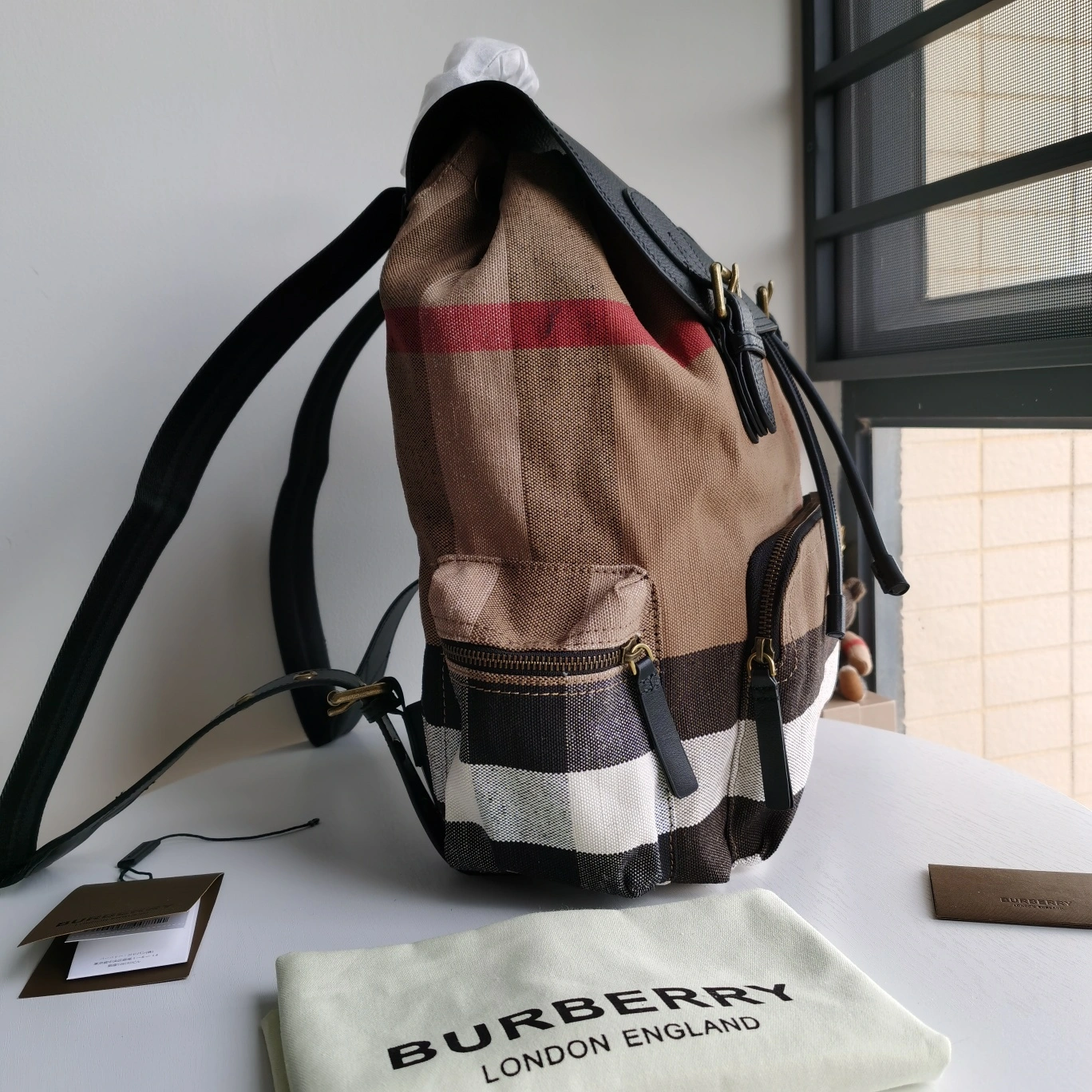 Sporty B*urberry Bag Top Quality 34*14*38cm 9413