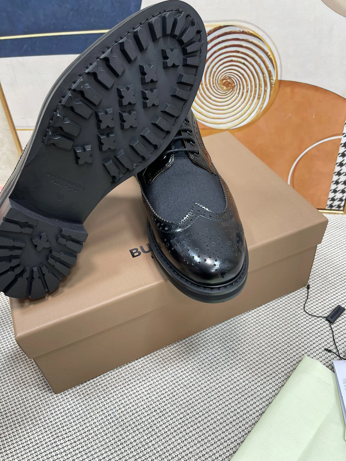 Supportive B*urberry Top Loafer CP 20230820- 6111