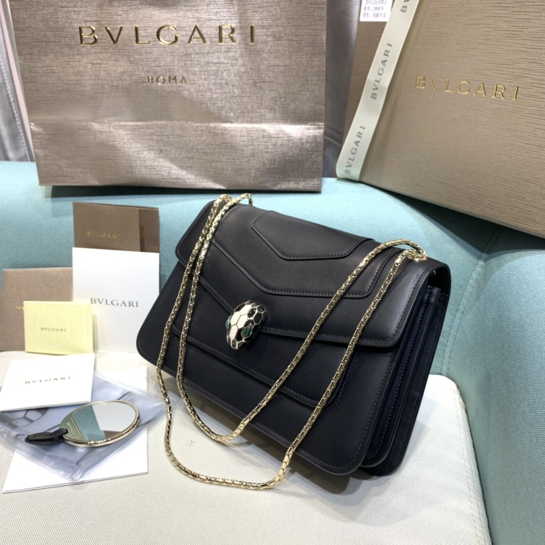 B*vlgari Top Bag 24.5*7*16cm Lightweight 9646