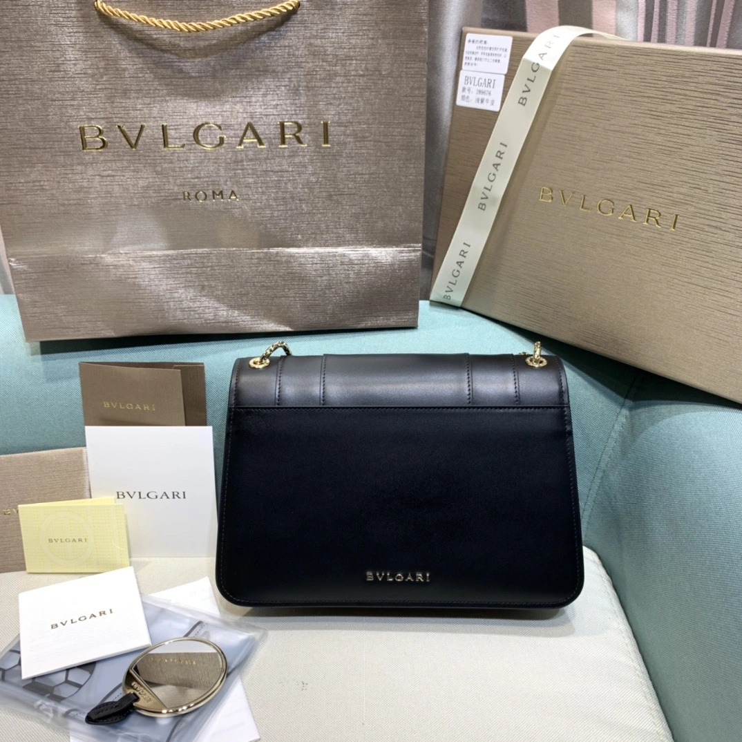B*vlgari Top Bag 24.5*7*16cm Lightweight 9646