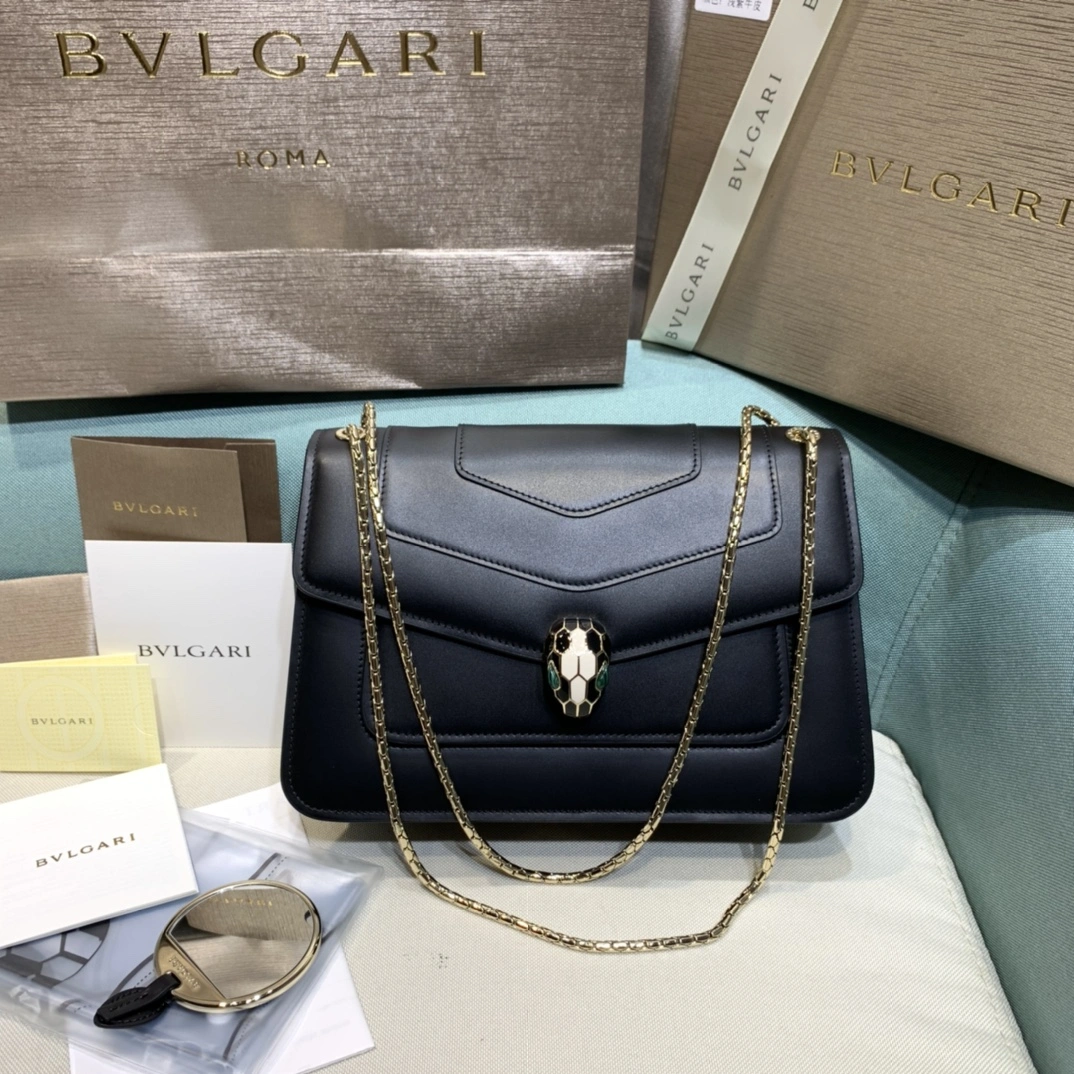 B*vlgari Top Bag 24.5*7*16cm Lightweight 9646