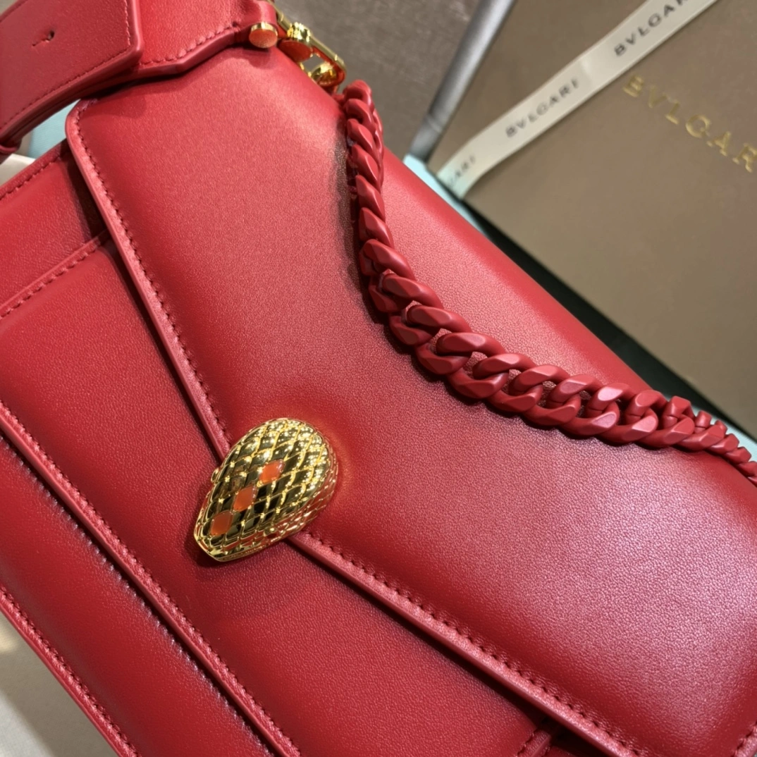 Stylish B*vlgari Top Bag 25×14.5×9cm 9640