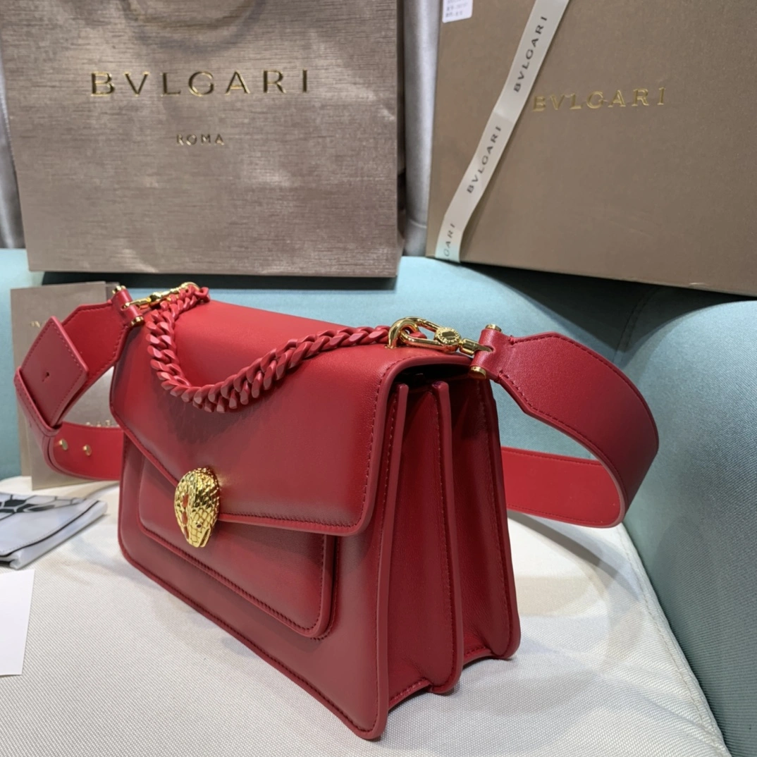 Stylish B*vlgari Top Bag 25×14.5×9cm 9640