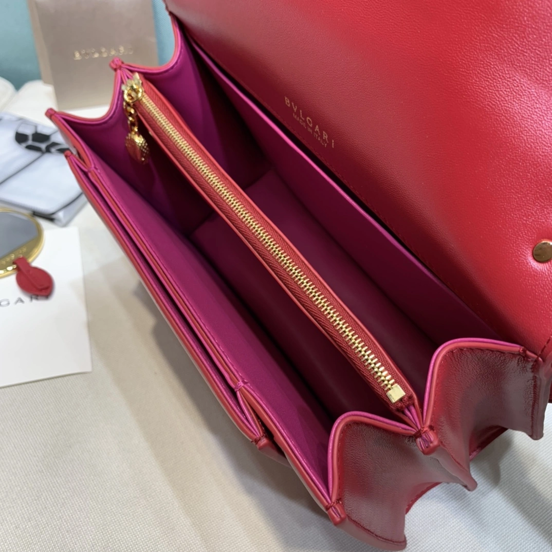 Stylish B*vlgari Top Bag 25×14.5×9cm 9640