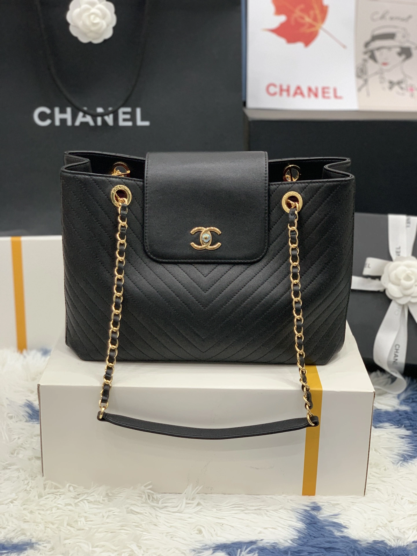 Breathable C*hanel Bag Top Quality 33*22*17cm 9004