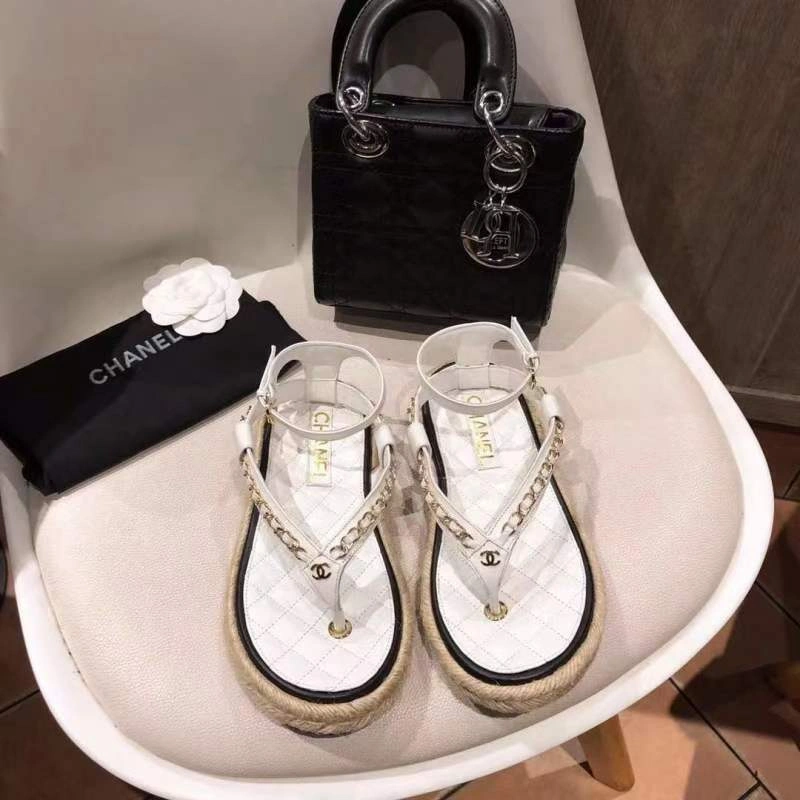 RelaxedFit C*hanel Sandals Top 6743