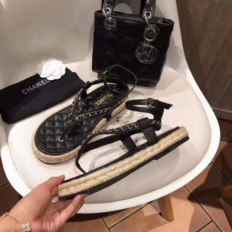 RelaxedFit C*hanel Sandals Top 6743