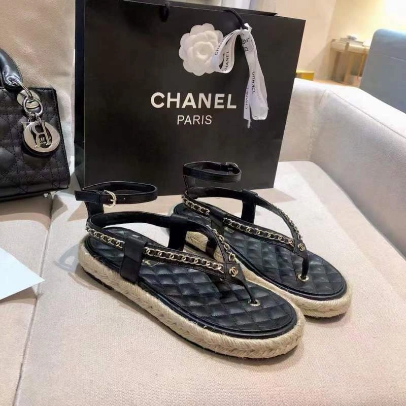 RelaxedFit C*hanel Sandals Top 6743