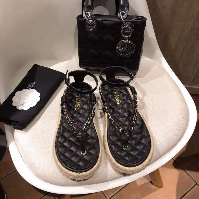 RelaxedFit C*hanel Sandals Top 6743
