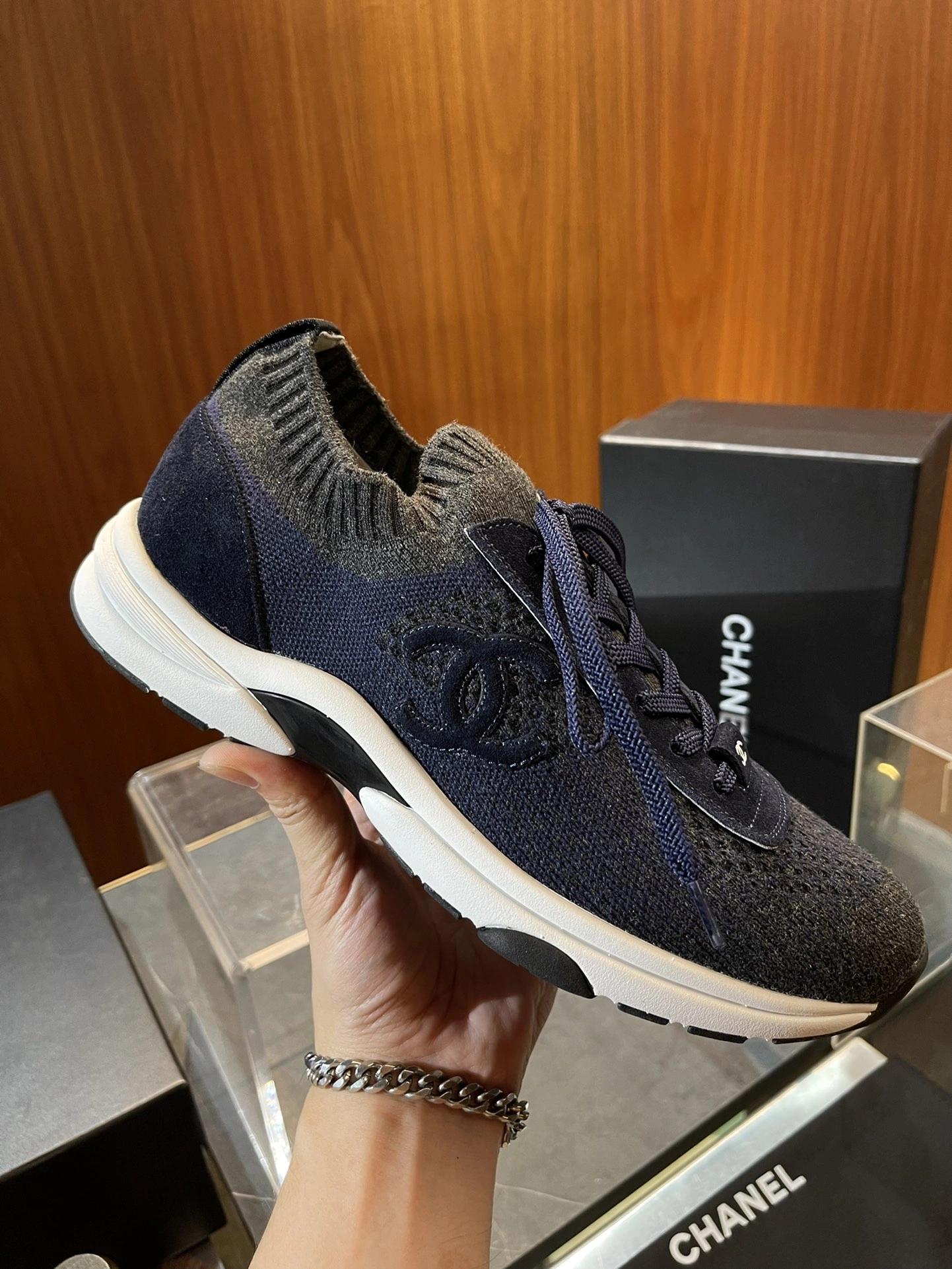 Sleek C*hanel Top Sneaker Low RR 20240813- 6686