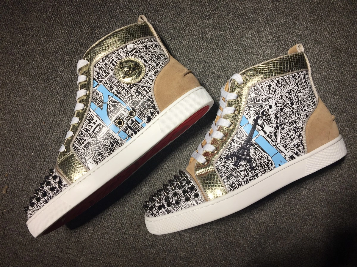 C*ristian L*uboutin Lou Spikes Sneaker Original 5241