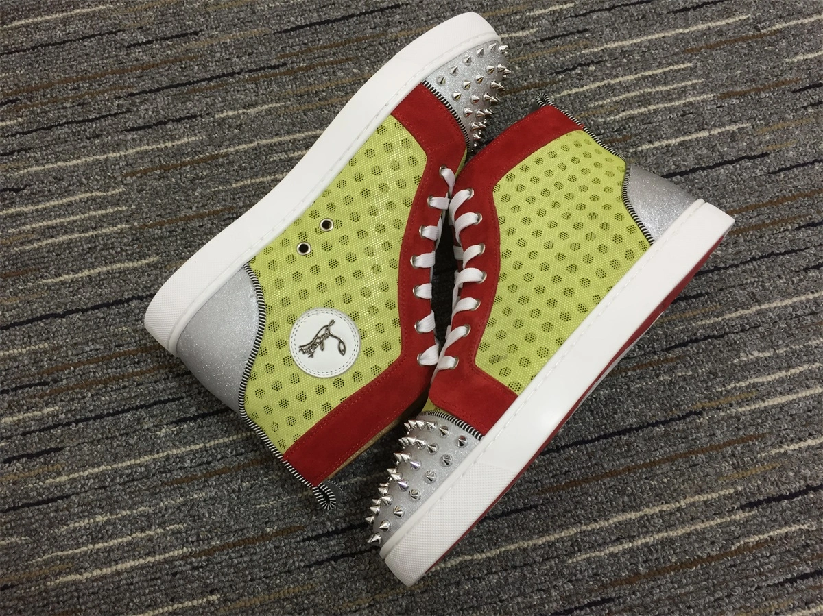 C*ristian L*uboutin Lou Spikes Sneaker Bright 5247
