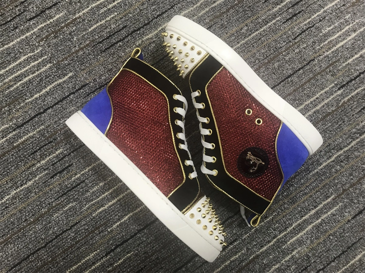 C*ristian L*uboutin Lou Spikes Sneaker EyeCatching 5242