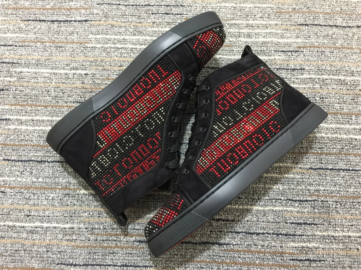 C*ristian L*uboutin Louis Rhinestone Sneaker SoftTouch 5237