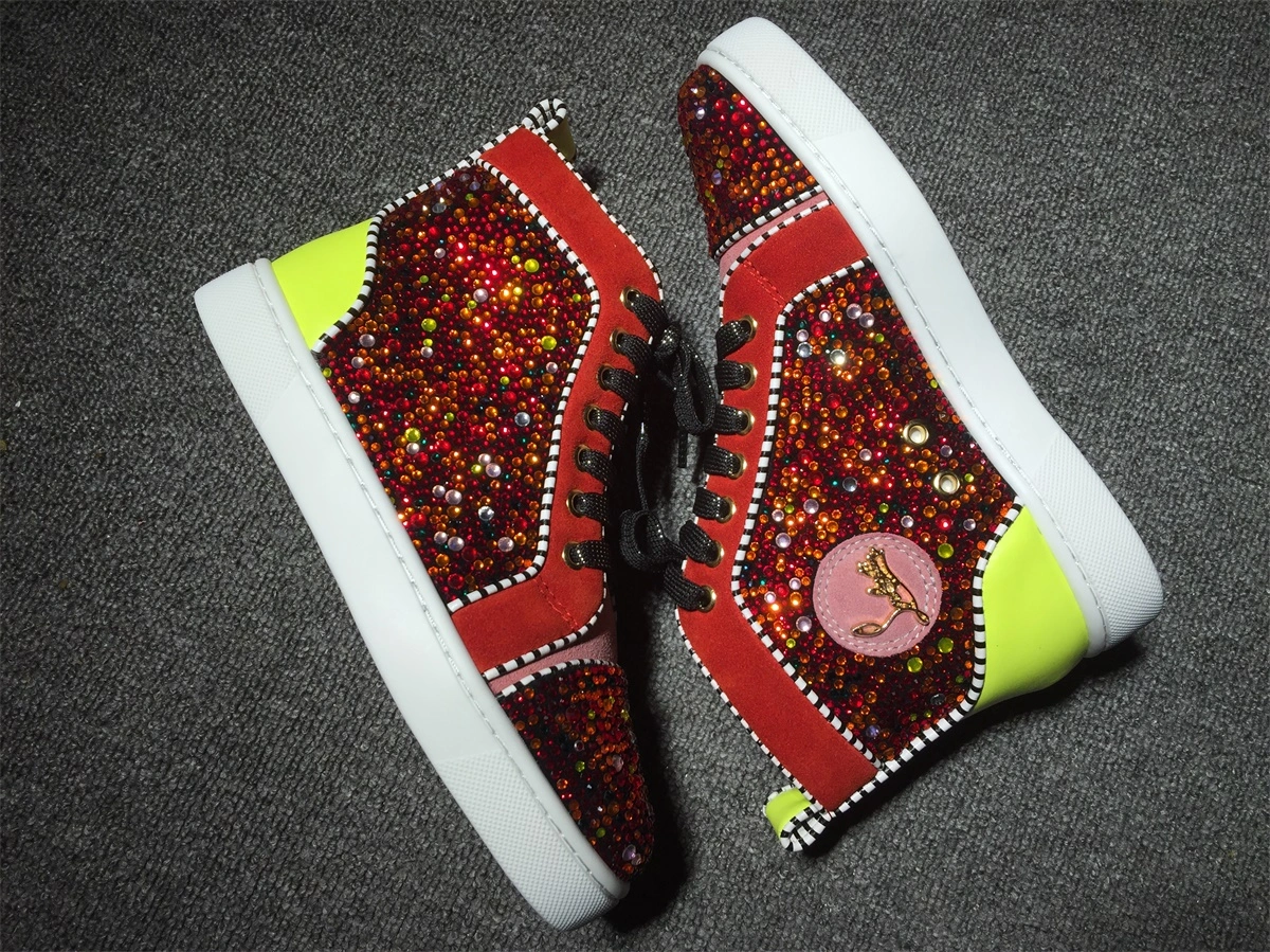 C*ristian L*uboutin Louis Rhinestone Sneaker Packable 5235