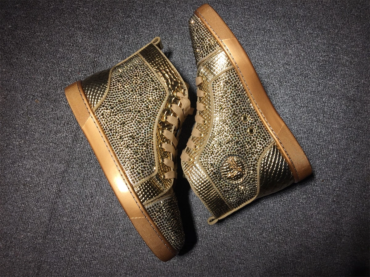 C*ristian L*uboutin Louis Rhinestone Sneaker Packable 5235