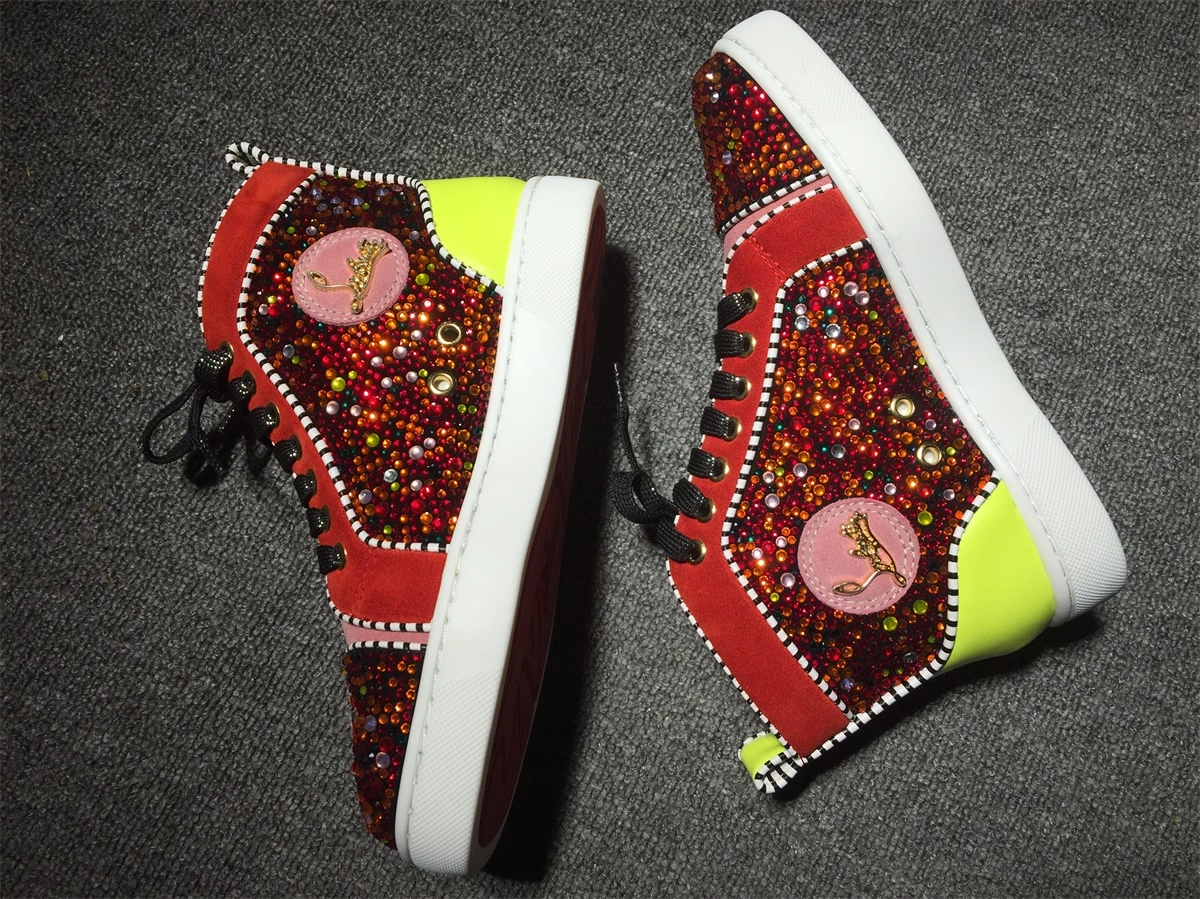 C*ristian L*uboutin Louis Rhinestone Sneaker Packable 5235