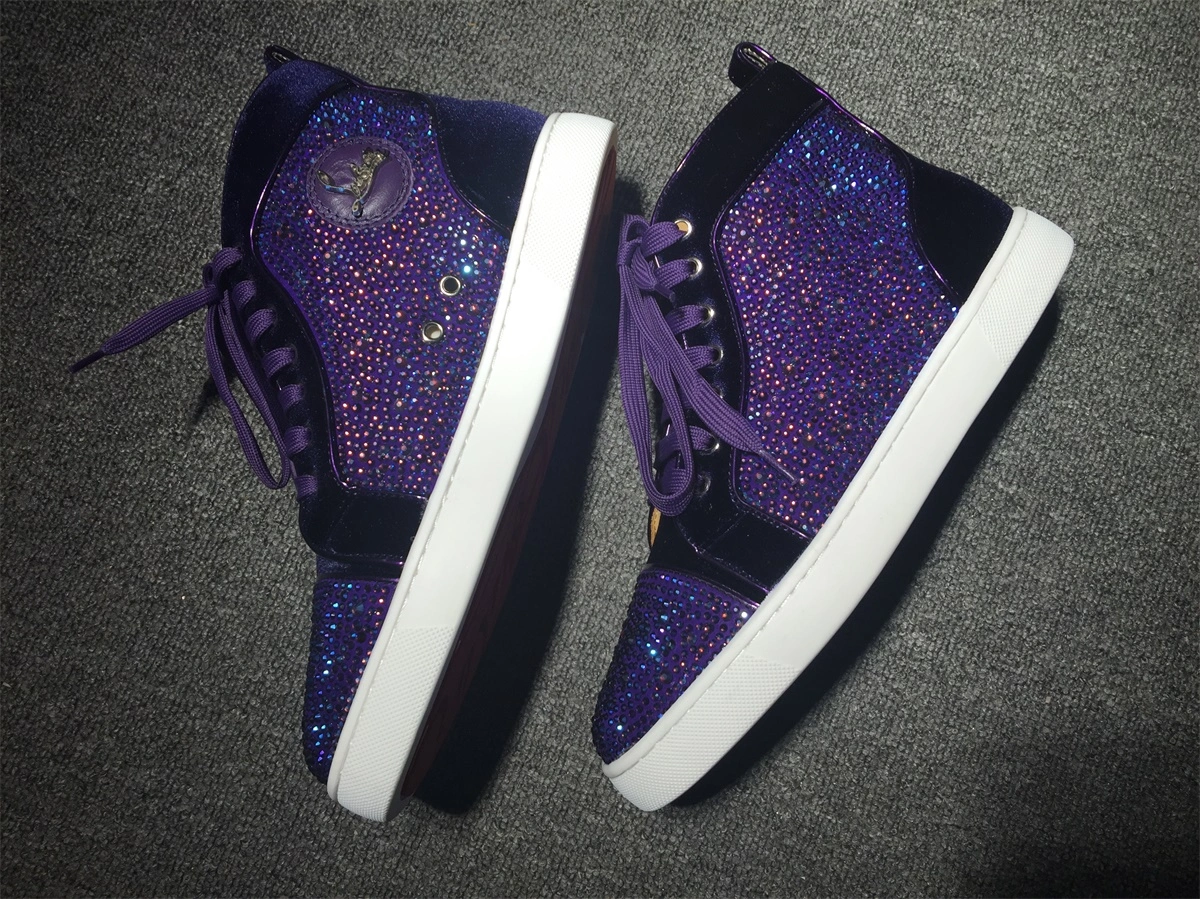 C*ristian L*uboutin Louis Rhinestone Sneaker Compact 5231