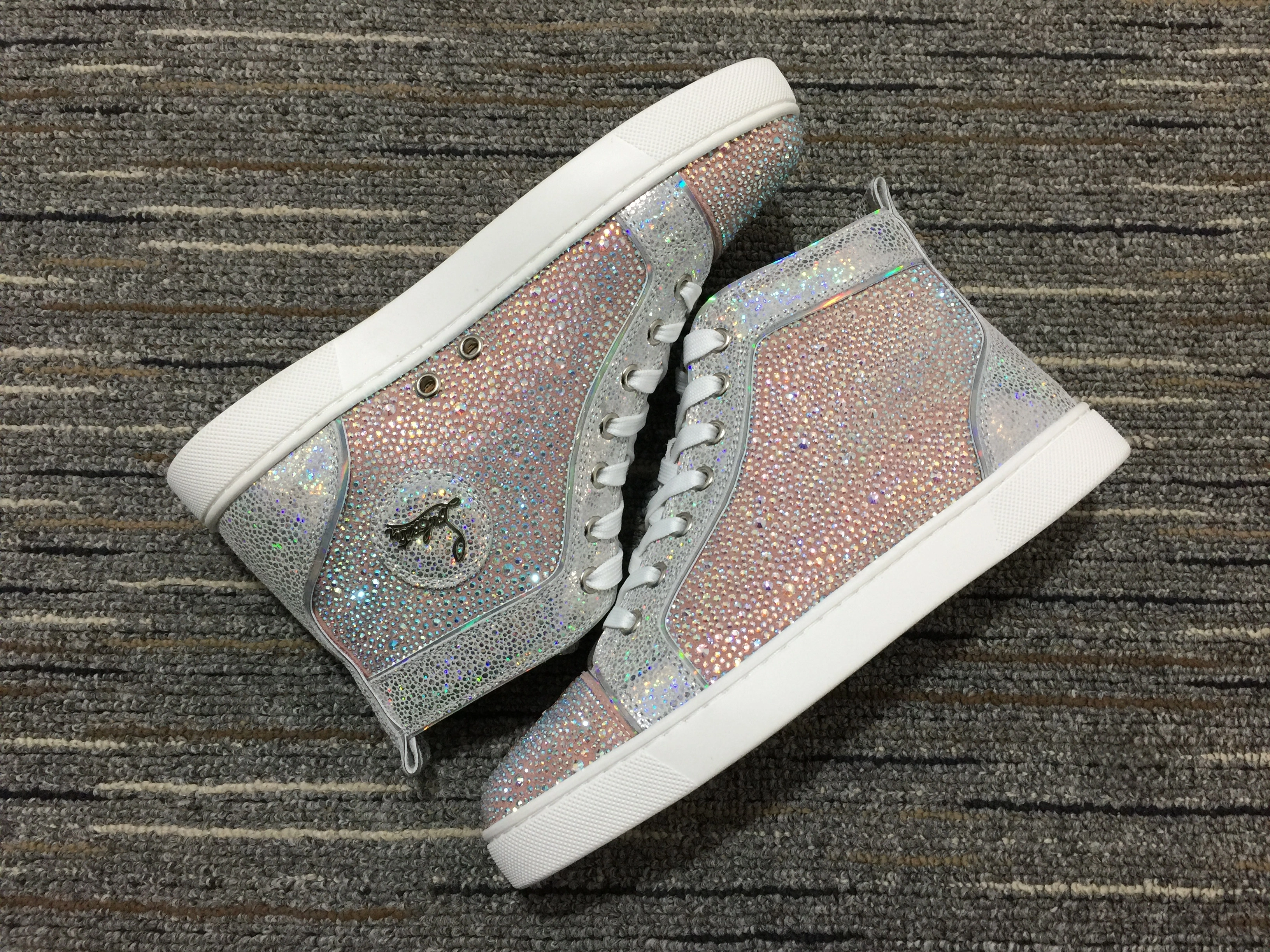 C*ristian L*uboutin Louis Rhinestone Sneaker SoftTouch 5237